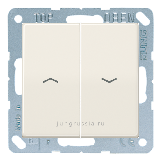 Выключатель жалюзи JUNG A Plus, клавишный, Слоновая кость